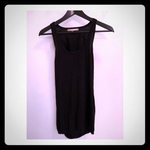 Sleeveless black cashmere top